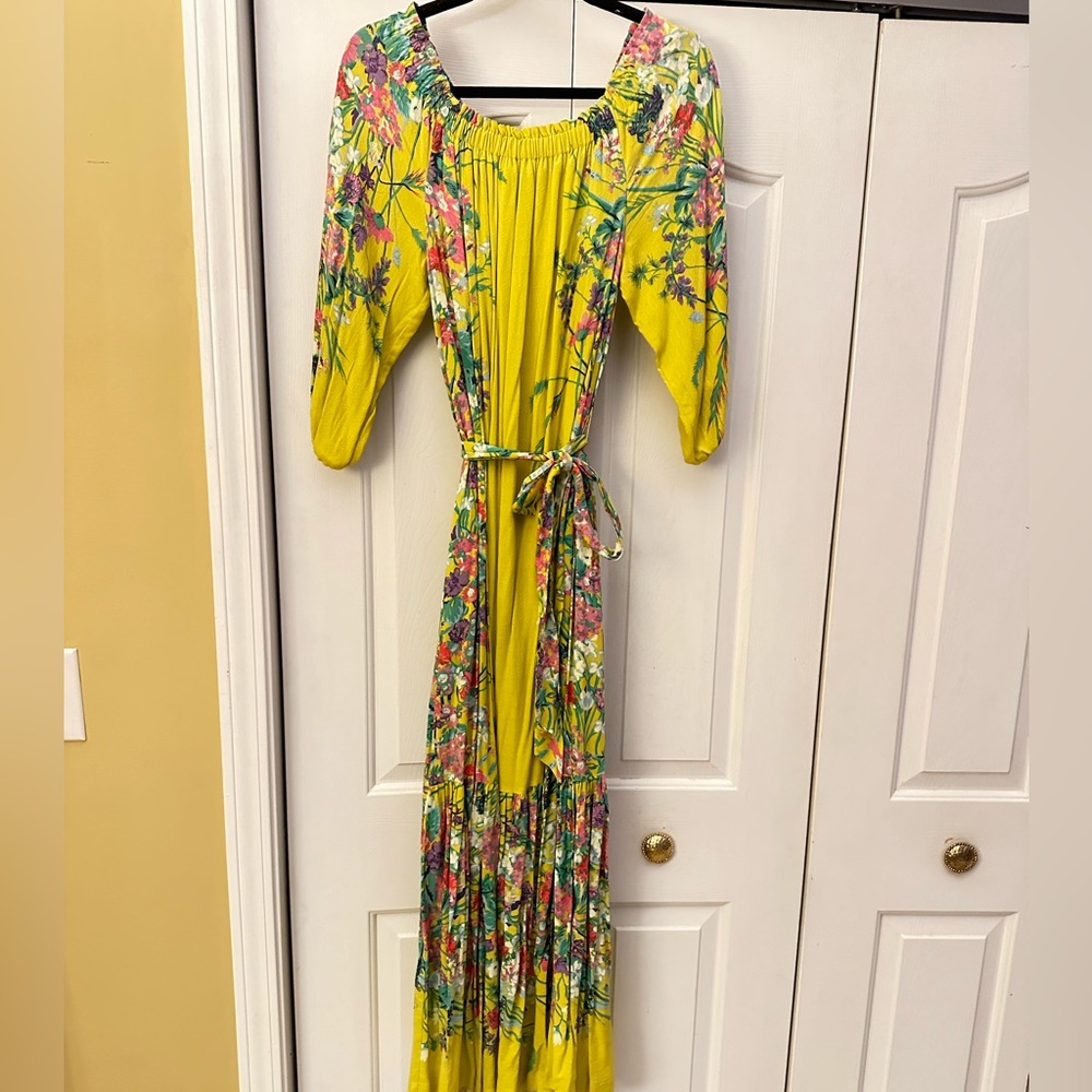 NWOT Anthropologie Eliora off the shoulder maxi dress
